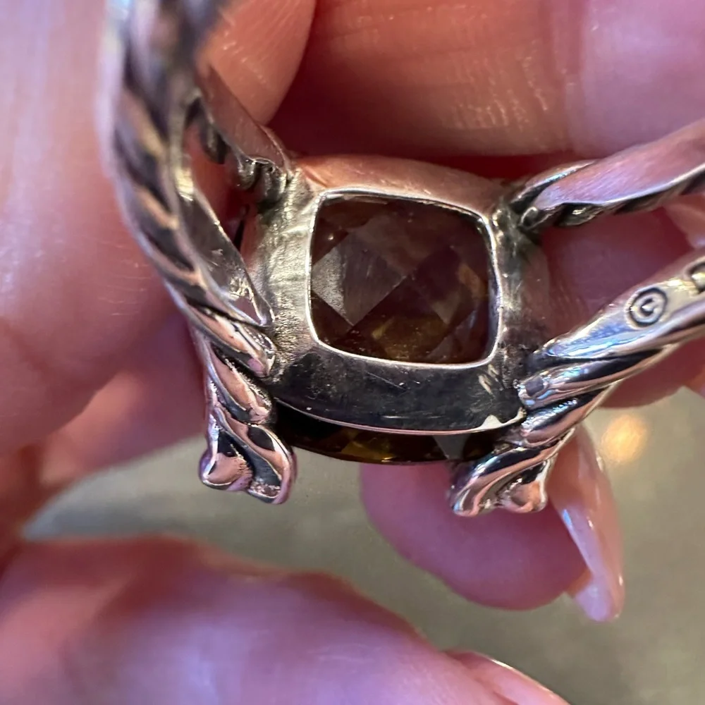 David Yurman Cushion Point Smokey Quartz size 7 ring - Picture 8 of 15